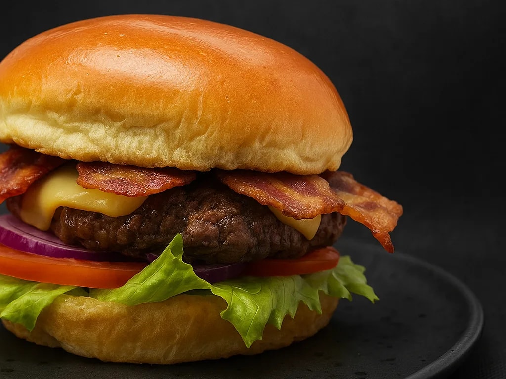 Odin's Salad Bacon Burger
